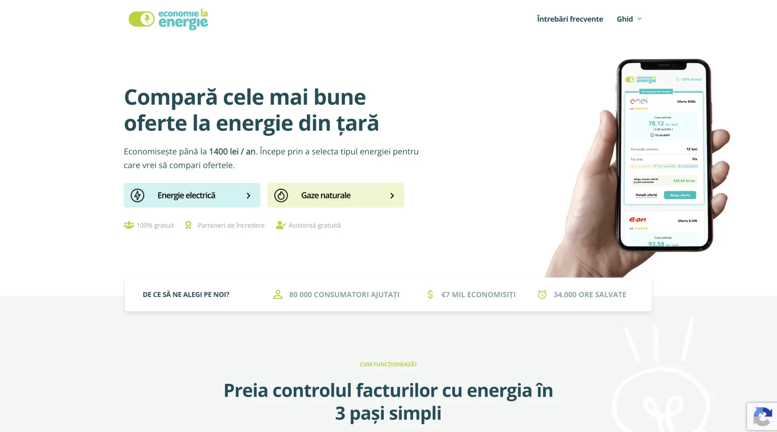 Economie la Energie tariff comparison platform